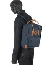 Rugzak Kånken 1 Compartiment Fjallraven Blauw kanken n°2 23565-vue-porte
